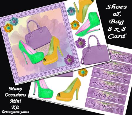 Shoes & Bag 8 x 8 Card Mini Kit Birthday/mother's Day