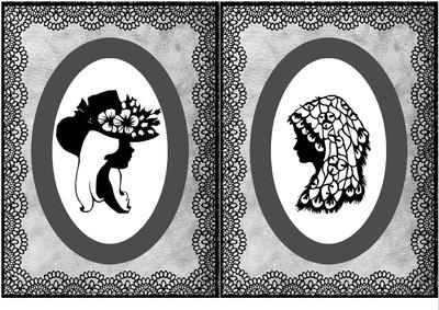 Silhouette Ladies - Card Front or Frame It!