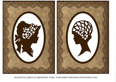 Silhouette Ladies - Card Front or Frame It!