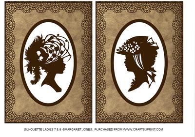 Silhouette Ladies - Card Front or Frame It!