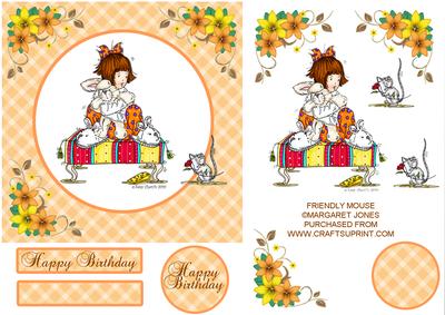 Friendly Mouse Birthday or Any Occasion Card