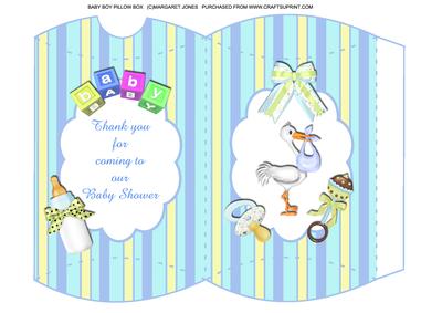 Thank You for Coming to Our Baby Shower (boy) Pillow Box