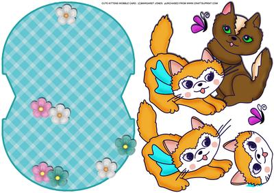Cute Kittens Wobble Card