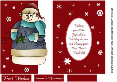 No Insert Needed - Over the Edge Christmas Snowman 1