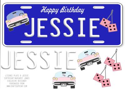 Licence Plate 8 - Name - Jessie