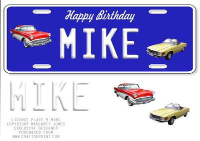 Licence Plate 9 - Name - Mike