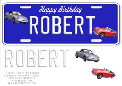 Licence Plate - Name - Robert