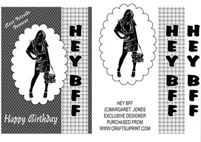 Hey Bff - Birthday Card for Your Bestie