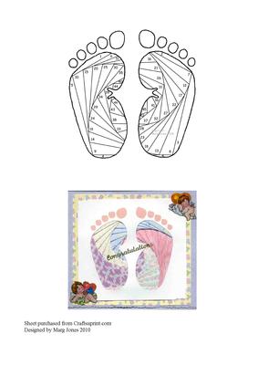 Baby Feet Iris Folding Pattern
