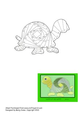 Turtle Iris Folding Pattern