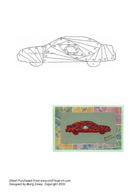 Car Iris Folding Pattern