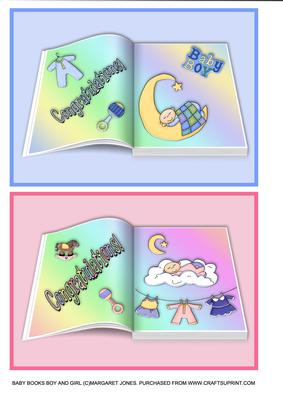 Two Card Fronts - New Baby Boy New Baby Girl Books