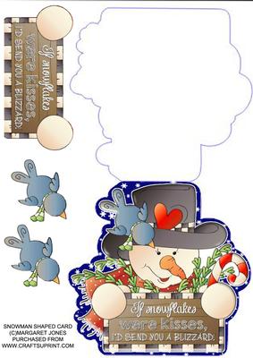 Snowman Shaped Card