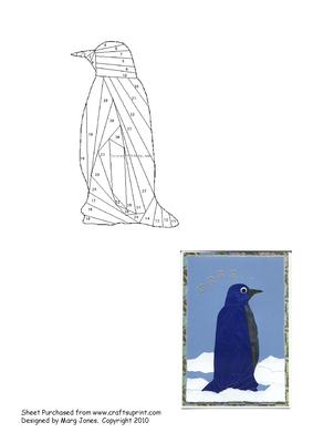Penguin Iris Folding Pattern