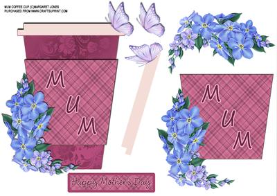 Mum Coffee Cup Mothers Day Card Front