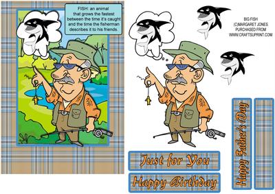 Big Fish Card - Fathers Day, Birthday,any Occasion