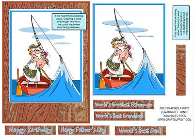 Fred Catches a Wave - Birthday,fathers Day, Any Occasion