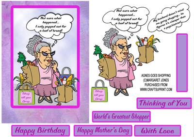 Agnes Goes Shopping - Birthday,mothers Day,any Occasion
