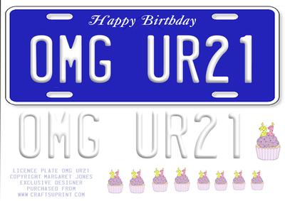 Licence Plate Omg Ur21
