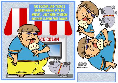 Ice Cream Man 8x8 Card- Humorous