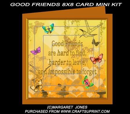 Good Friends Are Hard to Find Mini Kit Pyramid Card