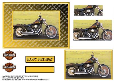 Harley Davidson Pyramid - Any Occasion Card