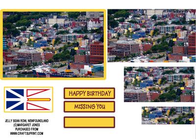 Jelly Bean Row, Newfoundland, Pyramid Card