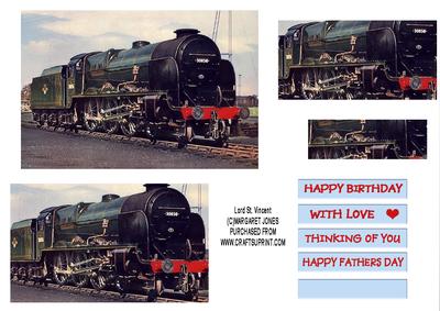 Lord St. Vincent Locomotive Pyramid Card
