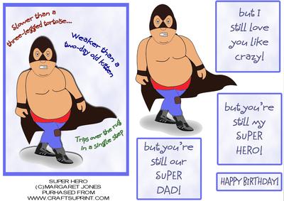 Not-quite Super Hero Birthday Fathers Day