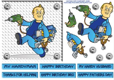Handyman Card Birthday,thanks, Any Occasion
