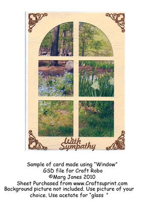 Window Card Template Craft Robo Cutting File