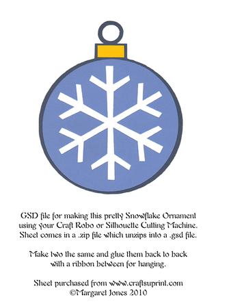 Christmas Ornament With Snowflake Cutting File