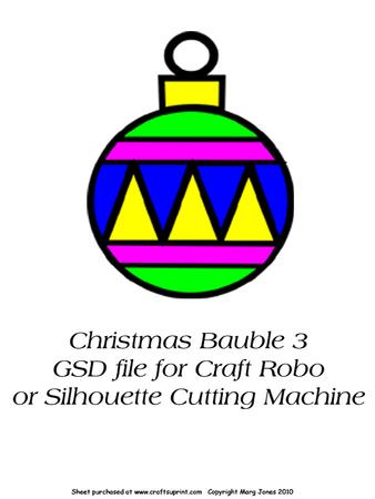 Christmas Ornament 3 Cutting File