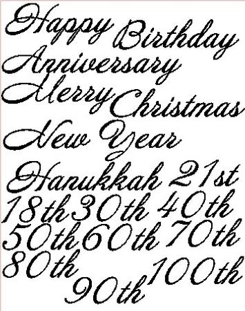 Various Words Birthday Anniversary For Cutting Machines