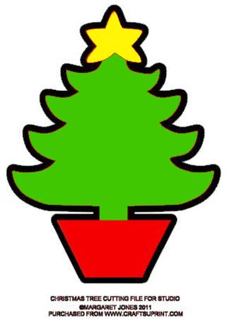 Christmas Tree Cutting File For Silhouette