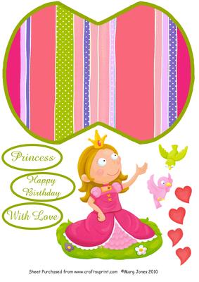 Sweet Princess Easy Wobble Card