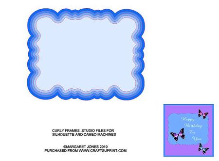 Curly Border Frame Files For Silhouette & Cameo