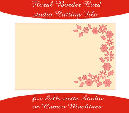 Pretty Floral Border Card Cutting File