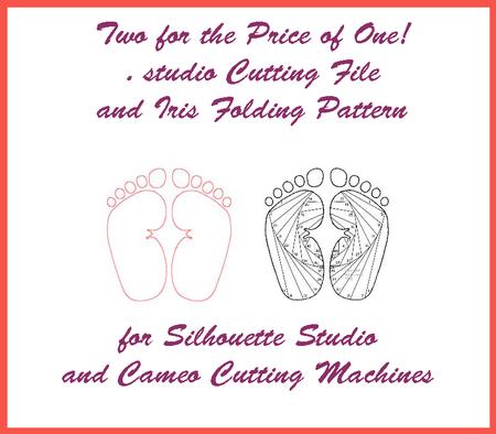 Baby Feet Cutting File And Iris Folding Pattern