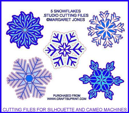 Five New Snowflake Cutting Files For Silhouette & Cameo