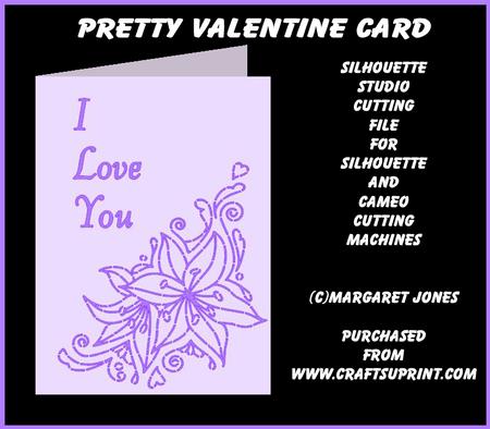 I Love You Card Silhouette Cutting File