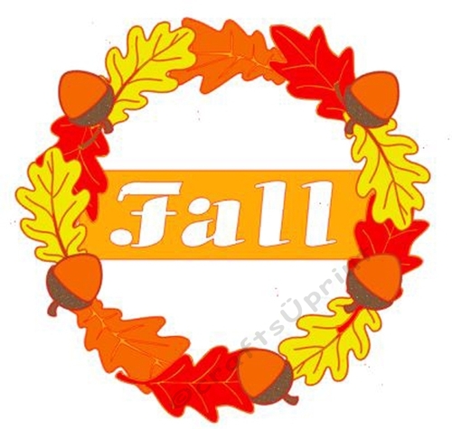Fall Wreath Oak Leaves and Acorns