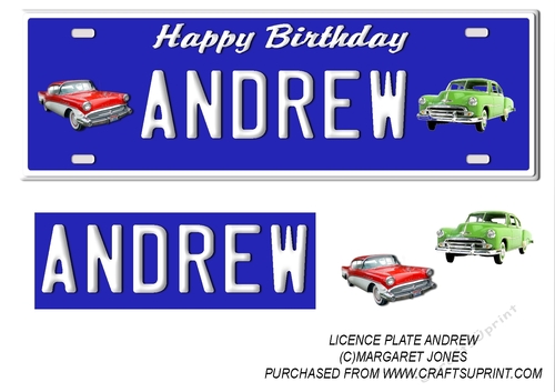 Personalized Licence Plate - Andrew