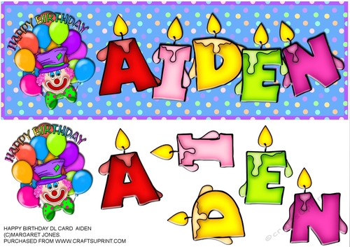 Name Card - AIDEN - Large DL Card