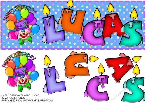 Name Card - LUCAS - Large DL Card