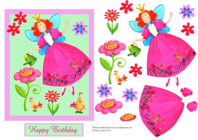Garden Fairy Easy Decoupage