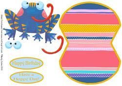 Blue Frog Wobble Card