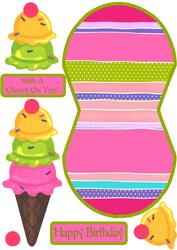 Ice Cream Cone Wobble Card