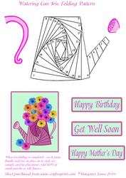 Watering Can Iris Folding Pattern