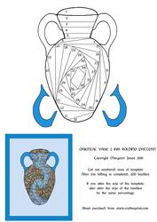 Oriental Vase 2 Iris Folding Pattern